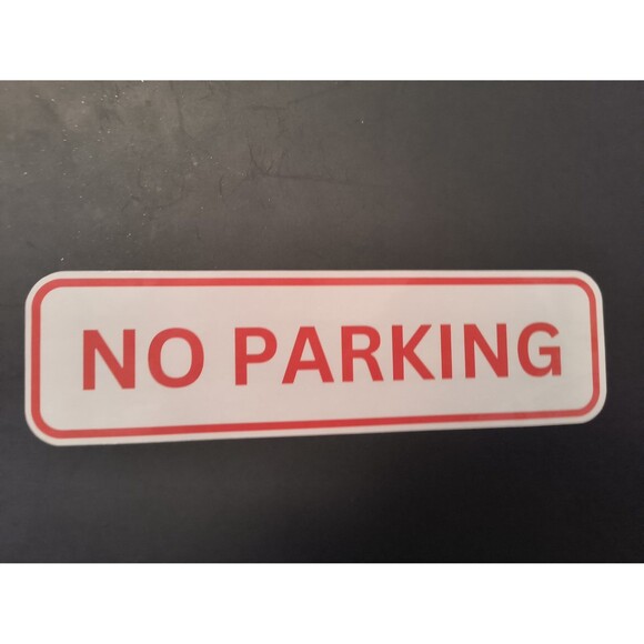 No Parking Sign Sticker Vinyl Decal Waterproof (2 Pack) - Picture 1 of 3